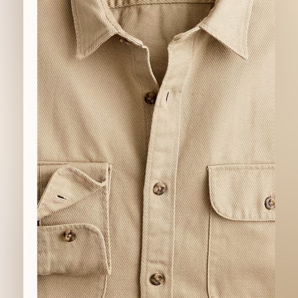 J. Crew Men's Corded Twill Work Shirt in Burnished Wheat - Picture 4 of 5